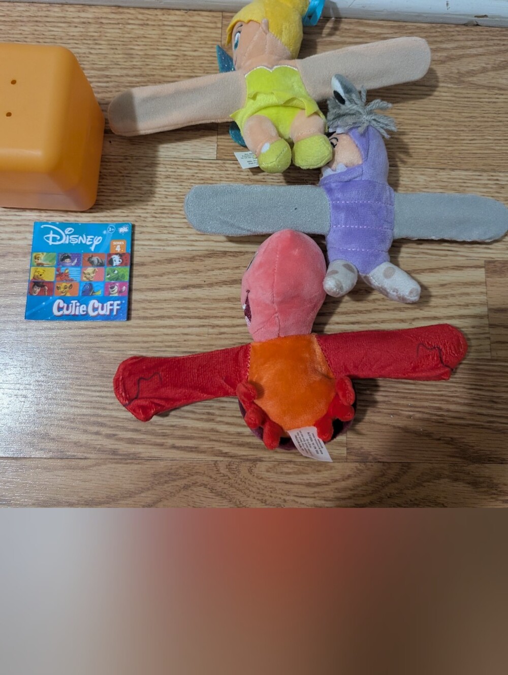 Disney Cutie Cuffs Lot Of 3 Tinkerbell Sebastian Boo Monster's Inc
